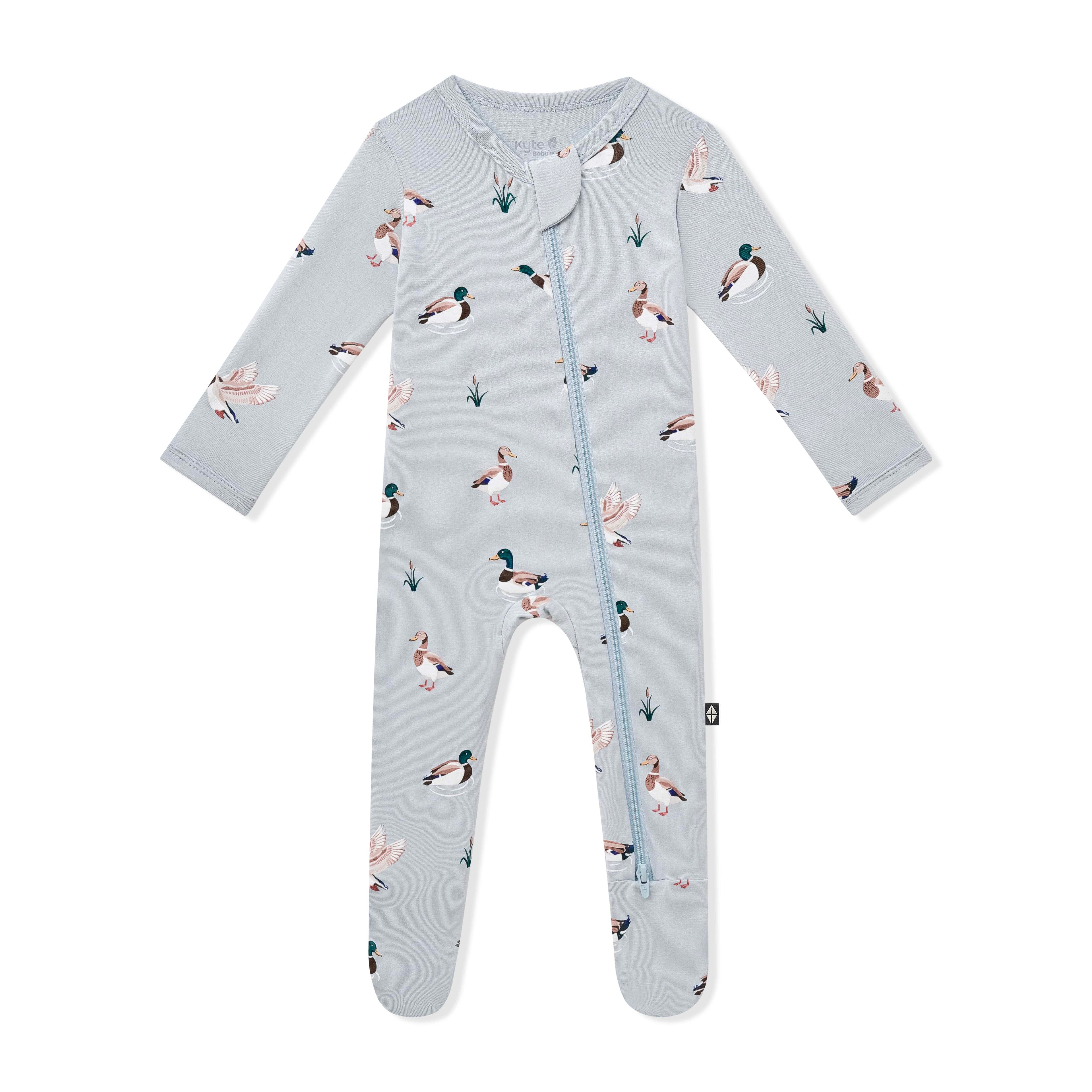 Zippered Footie in Mallard Duck