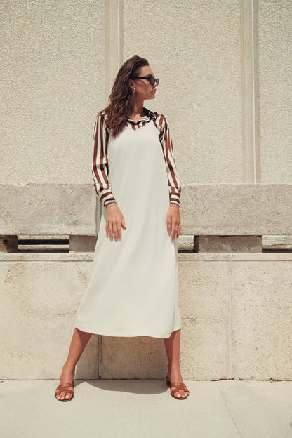 V STRAPPY SLIP DRESS