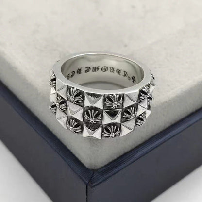 Chrome Heart Ring Vintage Thai Silver