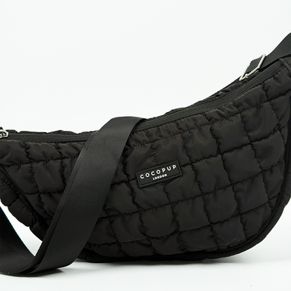Crossbody Crescent Dog Walking Bag Bundle - Onyx