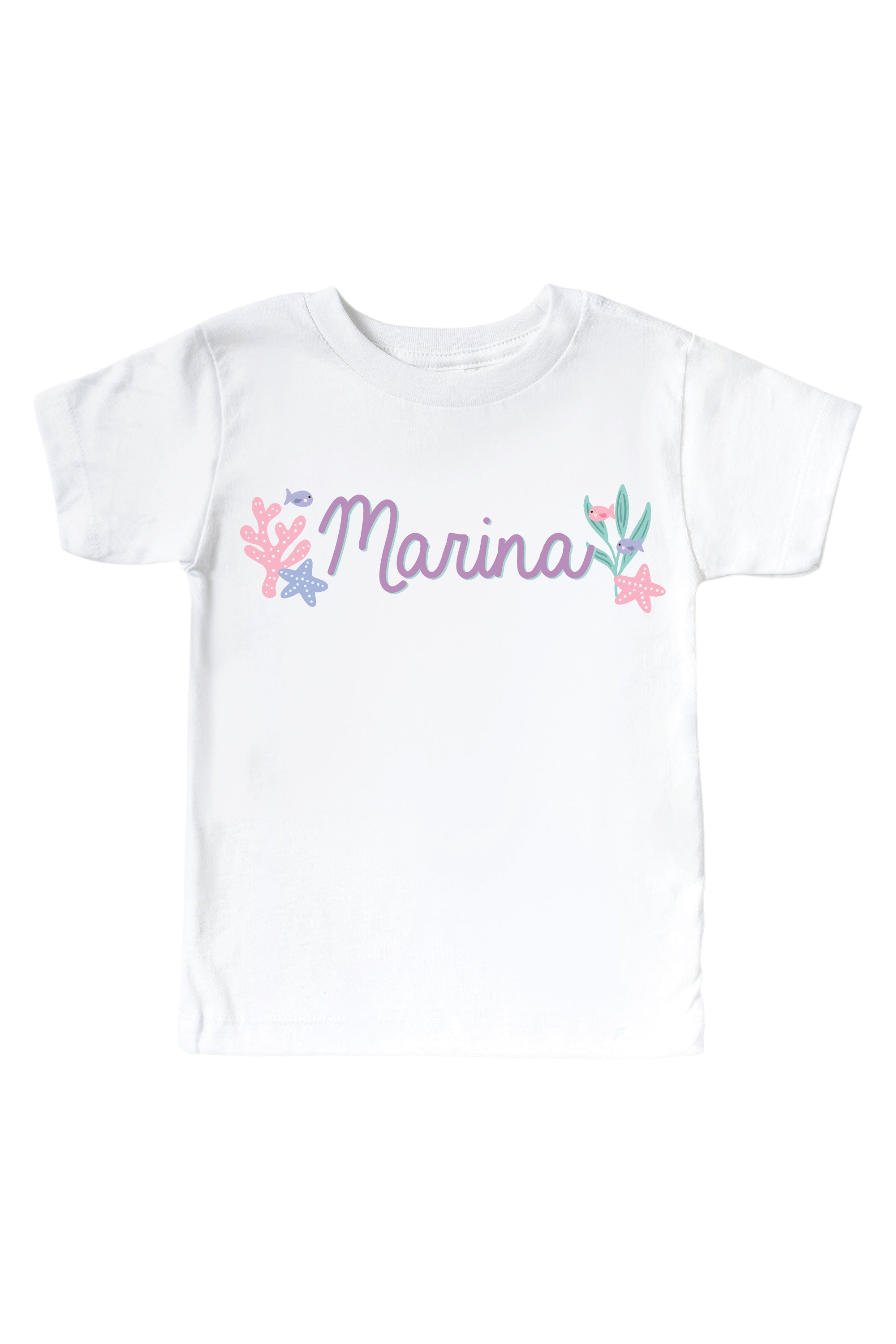 Personalized Let's Be Mermaids Graphic Bodysuit & Kids Tee | White