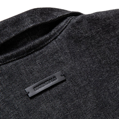 Fear Of God Essentials Denim Full Zip Work Shirt - Vintage Black