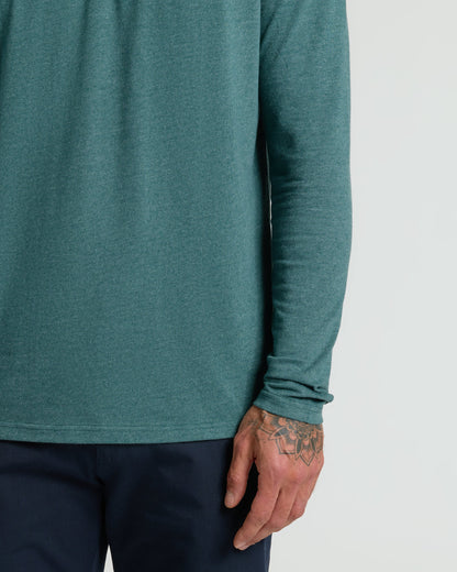 Heather Seafarer Classic Long Sleeve Henley
