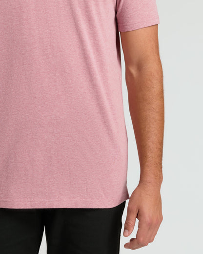 Light Heather Boysenberry Short Sleeve Tall Polo