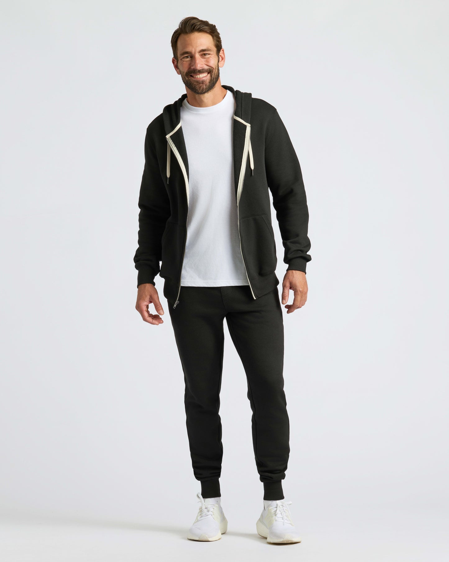 Black Full Zip Fleece Hoodie & Jogger 2-Pack