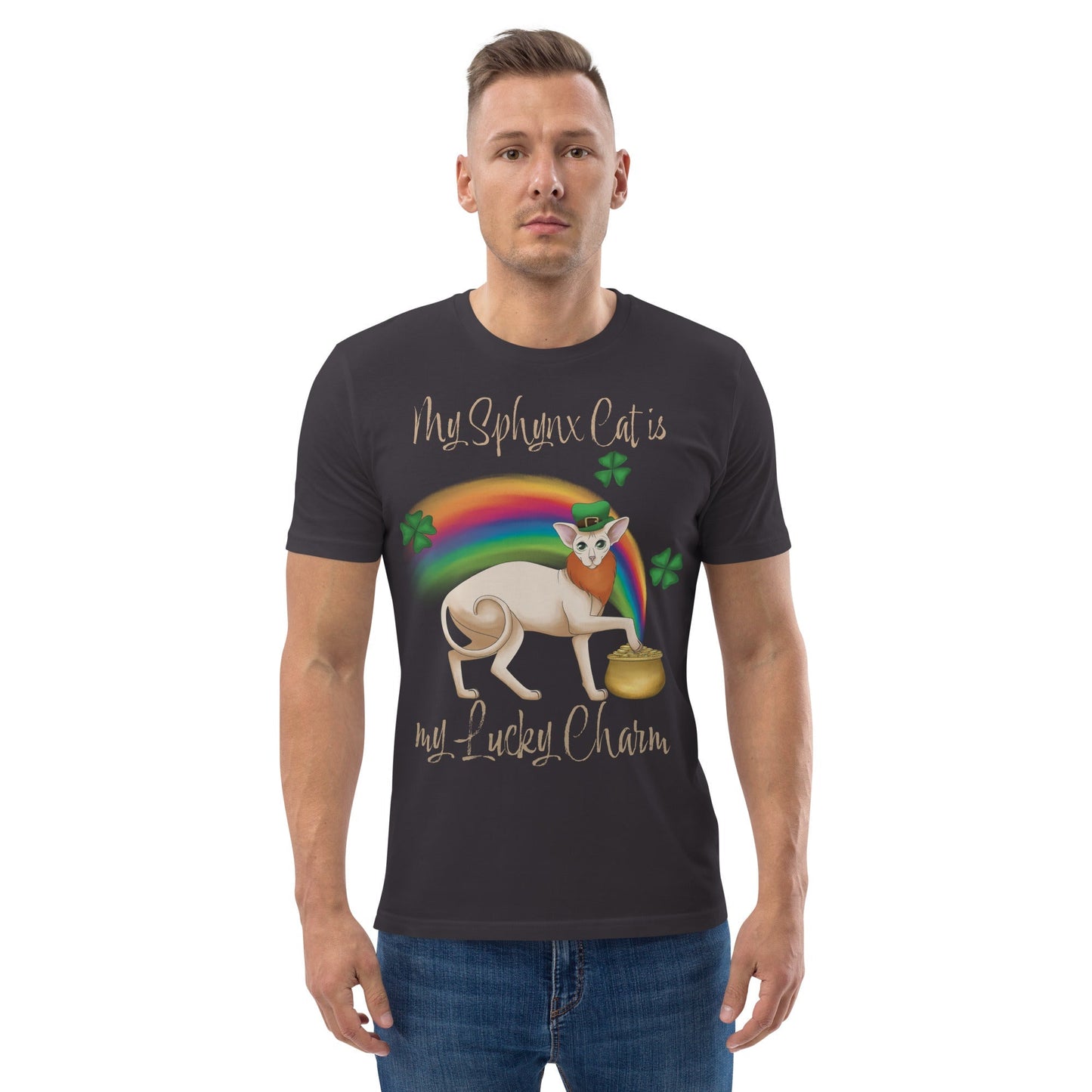 "MY SPHYNX IS MY LUCKY CHARM" UNISEX ECO TEE